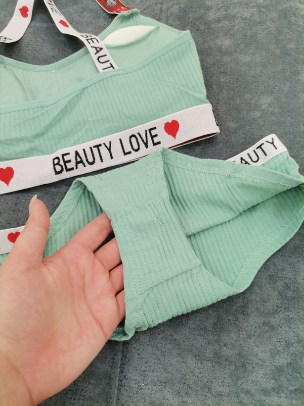 ست نیمتنه و شورت کبریتی پاستیلی دخترانه تینیجری مدل beauty love