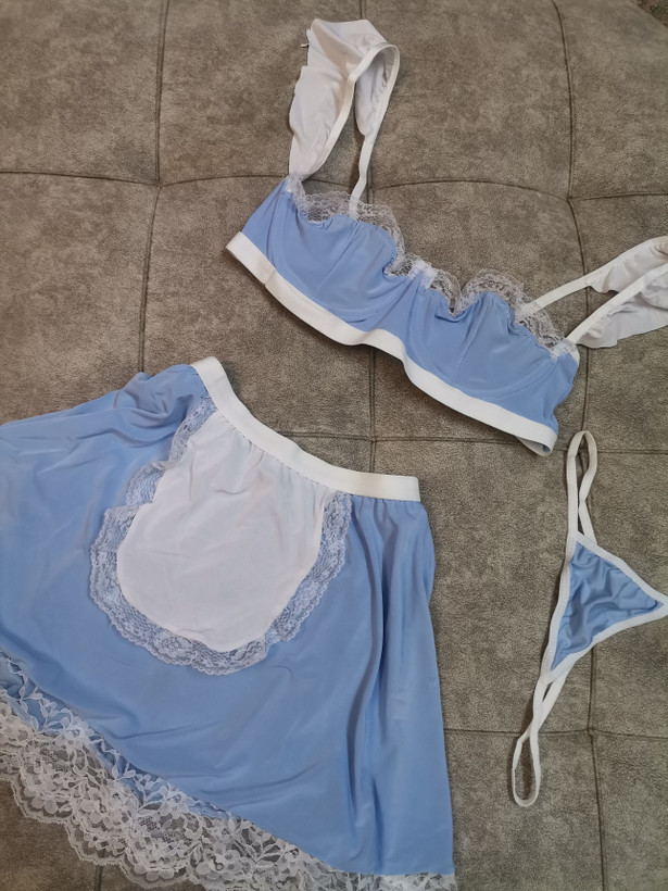 ست 3تکه فانتزی فنردار زنانه مدل کاستوم سیندرلا خدمتکار فریسایز تا40