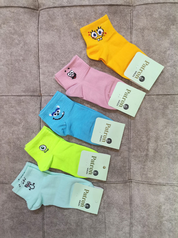 جوراب مچی کارتونی دخترانه پسرانه سایز 35تا40