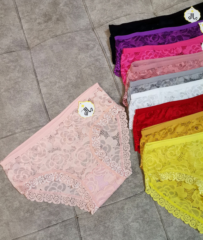شورت اسليپ زنانه تور دانتل لطیف فانتزی و راحتی سایزبندی 40تا46