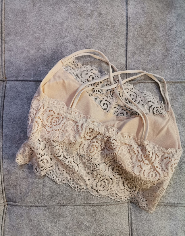 نیمتنه کاپ متحرک تور دانتل زنانه دخترانه مدل بند ضربدری - فریسایز 34تا38